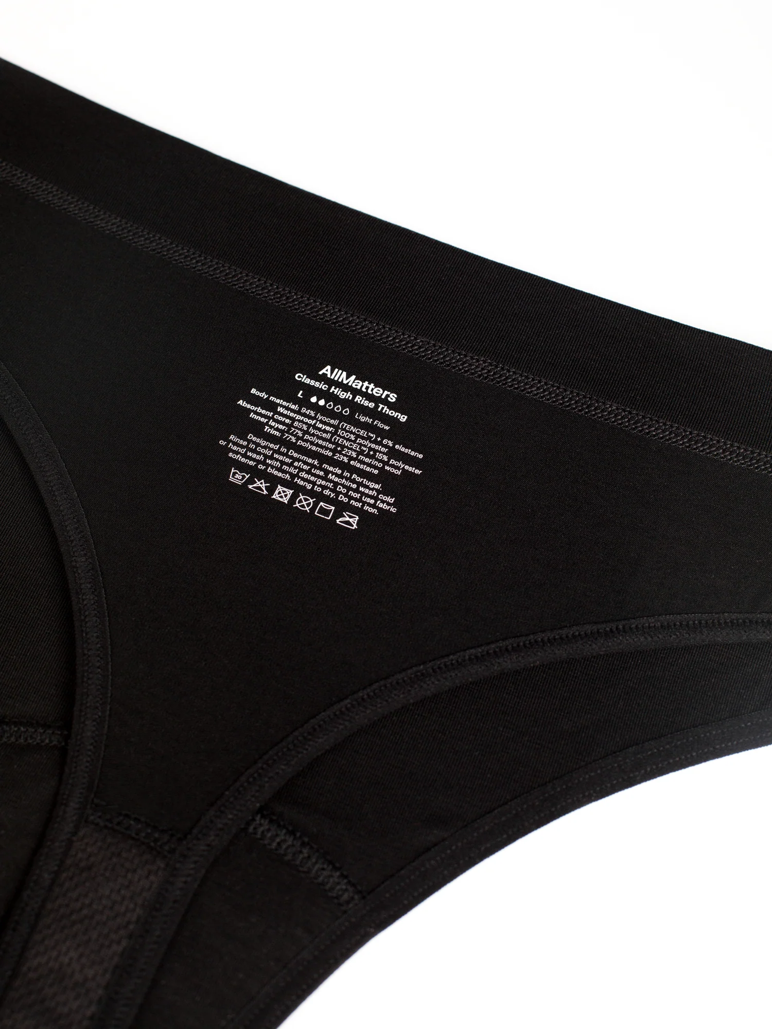 Classic High Rise Thong in Black - Image 12