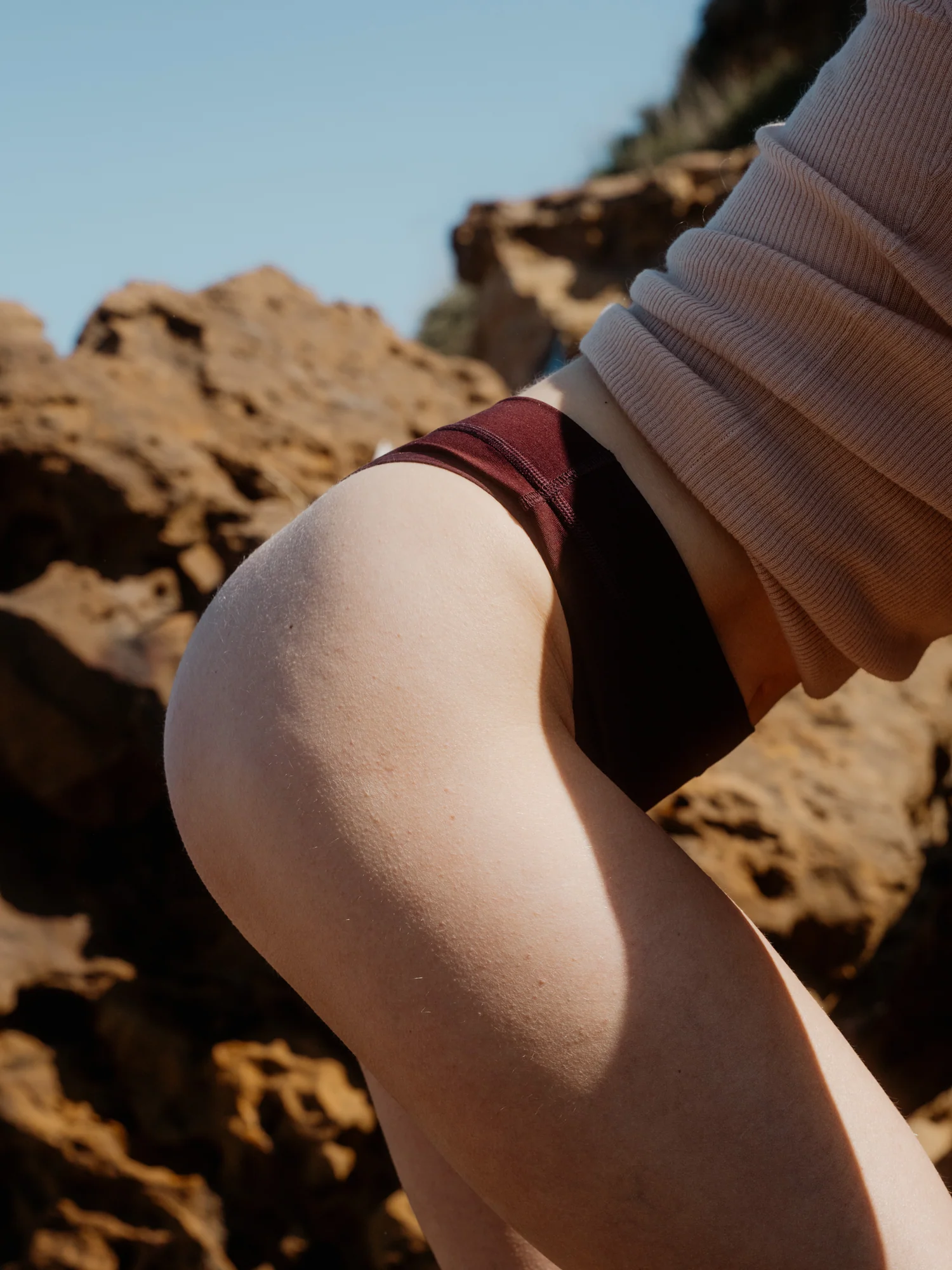 Classic High Rise Thong in Dark Plum - Image 6