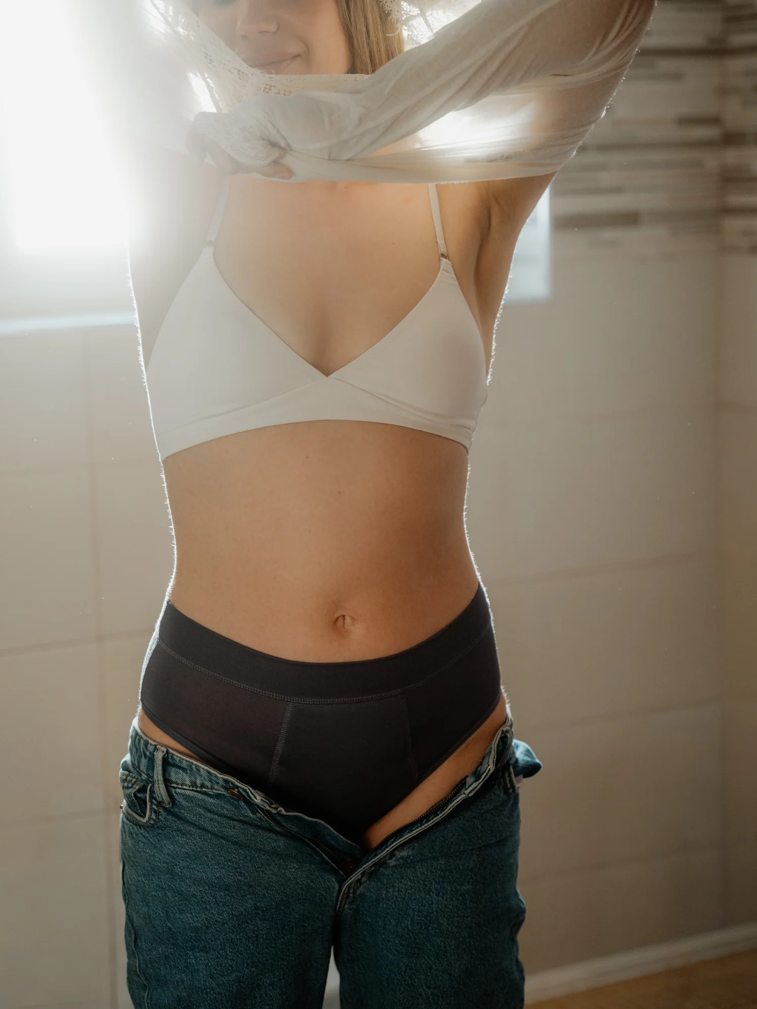 Overnight High Waist in Lavender Grey - Image 6
