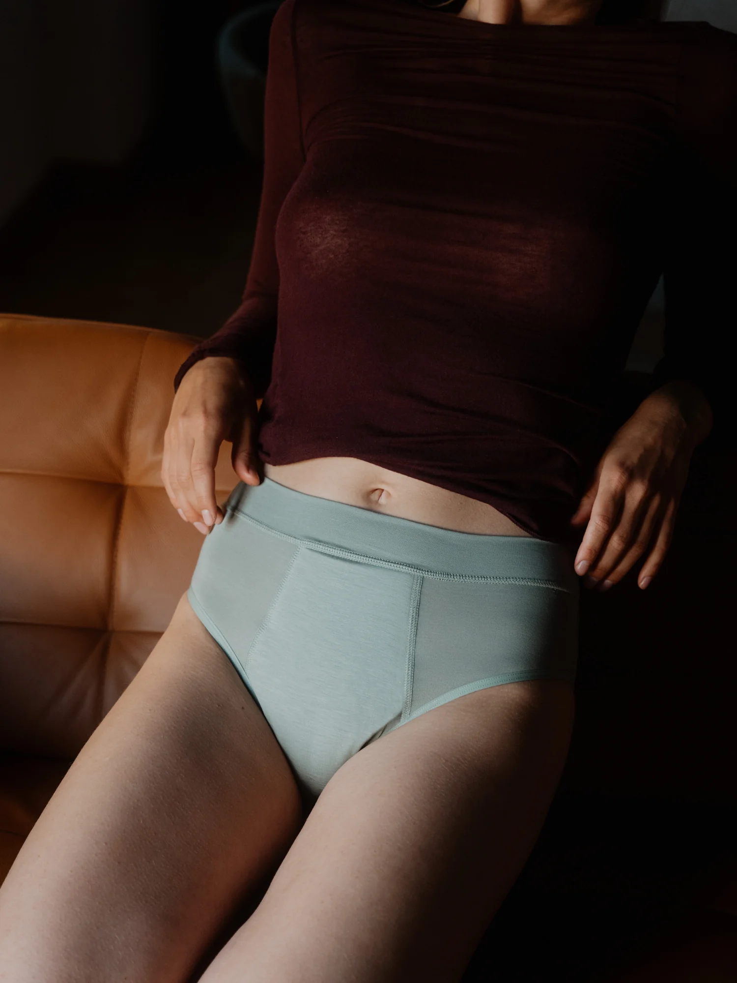 Overnight High Waist in Sage Green - Image 5